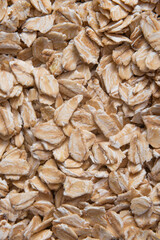 Close up oatmeal cereals macro flakes