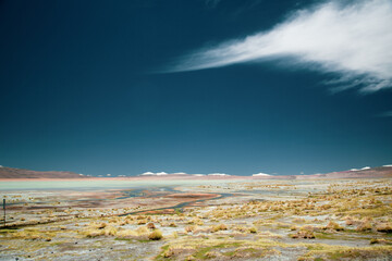Colorful mountain landscape in Bolivia Altiplano region