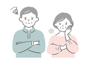 困っているシニア夫婦