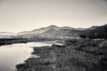 sunrise in the mountains