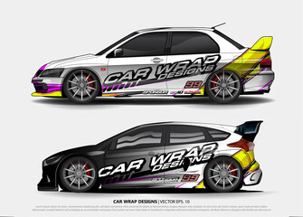 abstract background vector for racing car wrap design and vehicle livery 
