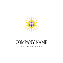 solar energy logo vector template