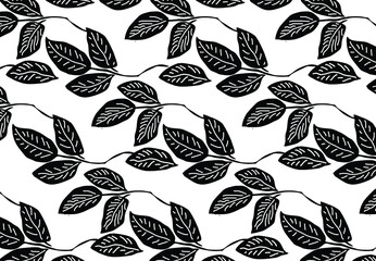 Patterns of flowers, branches and leaves, suitable for various purposes, vector eps 10