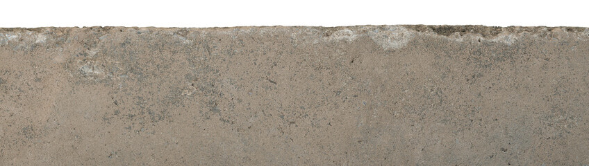 Cement stained with mud isolated on white background. Have clipping path