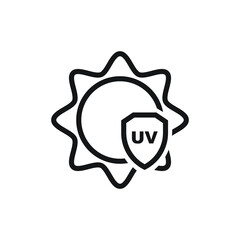 UV protection icon design. vector illustration