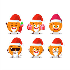 Santa Claus emoticons with slice of carrot cartoon character