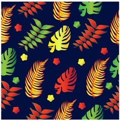 floral colorful pattern with gradients