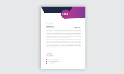  Professional corporate business letterhead templates for your project design, Vector illustration.