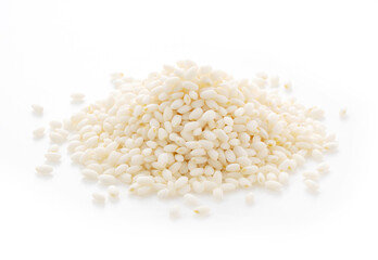 Glutinous rice on a white background
