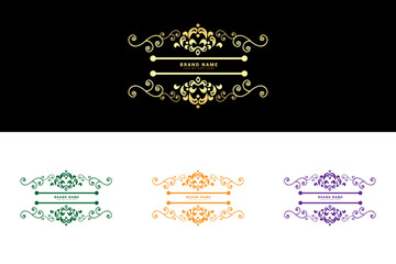 Luxury brand desing logo vector template.