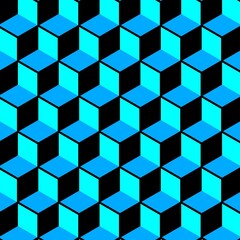 seamless pattern of 3d cubes