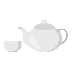 Yixing teapot Concept Vector Color Icon Design, Traditional Chinese Culture Symbol on white background, Lunar New Year of the Ox 2021 Sign, China Travel Guide Stock