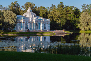 The Grotto Pavilion in the Catherine Park in Tsarskoye Selo (Pushkin), Saint Petersburg, Russia. A sunny summer day.