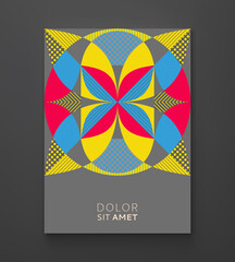 Cover design template. Abstract colorful geometric design. Vector illustration. Can be used for advertising, marketing or presentation.