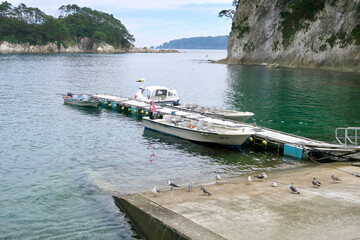 Fototapeta premium 浄土ヶ浜 ボート乗り場