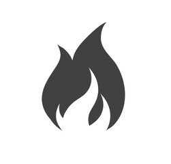 Fire flame icon isolated on white background. Hot flame energy. Vector illustration