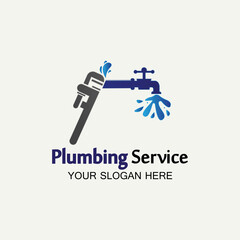 Plumbing Service Logo icon vector illustration design Template.Plumbing logo.Plumbing service icon logo creative vector illustrattion