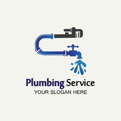 Plumbing Service Logo icon vector illustration design Template.Plumbing logo.Plumbing service icon logo creative vector illustrattion