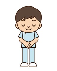 看護師 男性 お辞儀