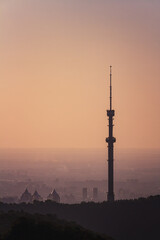 Tv tower at sunset