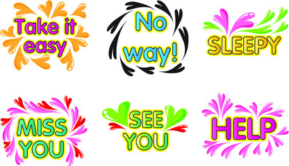 Fototapeta na wymiar vector flowers plant greeting card emoji set