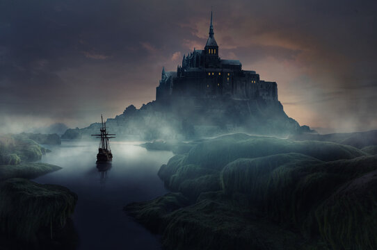 castle in the fog