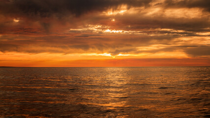 sunset over the sea