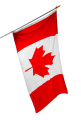 National flag of Canada isolated on white background