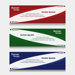 Set of Design Print Banner or Web Template. can be Used for Workflow Layout, Diagram, Web Design, and Label Vector