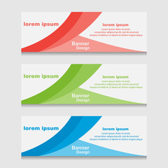 Set of Design Print Banner or Web Template. can be Used for Workflow Layout, Diagram, Web Design, and Label Vector