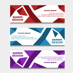 Set of Design Print Banner or Web Template. can be Used for Workflow Layout, Diagram, Web Design, and Label Vector