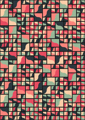 Abstract Geometric Pattern generative computational art illustration