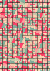 Fototapeta premium Abstract Geometric Pattern generative computational art illustration