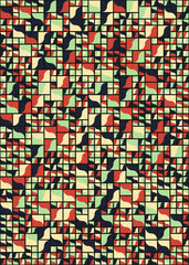 Abstract Geometric Pattern generative computational art illustration