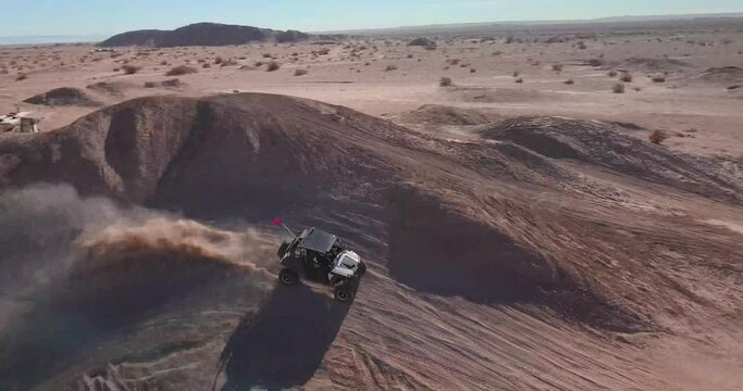 Off-road Vehicle driving in the desert