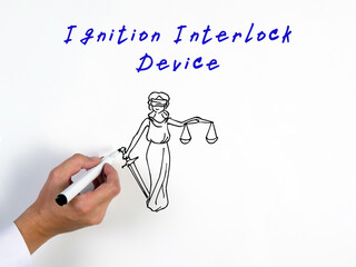 Ignition Interlock Device phrase on the piece of paper.