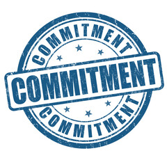 Commitment grunge rubber stamp