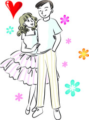 vector cartoon young people set 