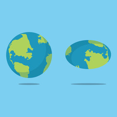 Flat planet Earth icon. Vector illustration for web banner, web and mobile, infographics.