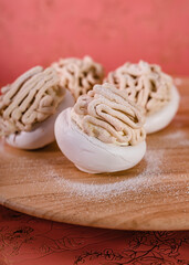 Dessert cream sweet chocolate ganache cake