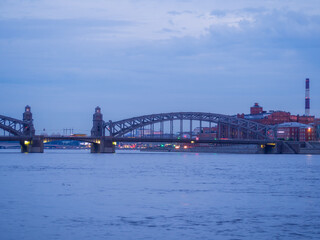 The Bridge Of Peter The Great (Bolsheokhtinsky), St. Petersburg, Russia