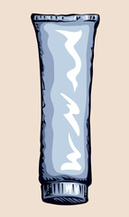 Tooth paste. Vector sketch drawing