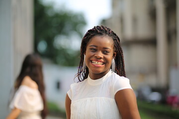 Fashion beauty African young women portrait