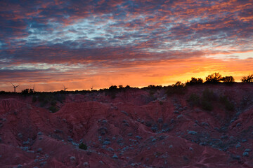 Sunset in the Badlands of Texas