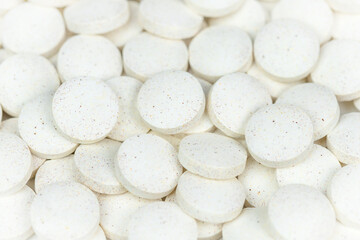 Medicine background of white vitamins