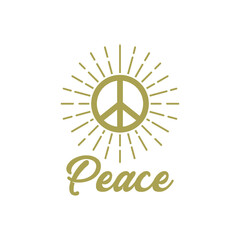 Fototapeta premium Peace icon. Peace symbol minimal design. Vector illustration.