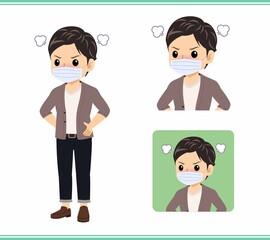 A man in a brown cardigan