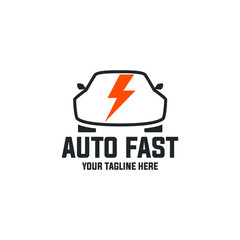 auto fast logo. fast speed car logo design template vector 