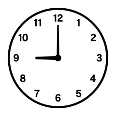 9時の時計アイコン