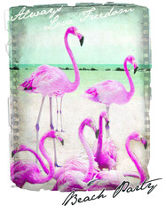 Flamingo beach party print design